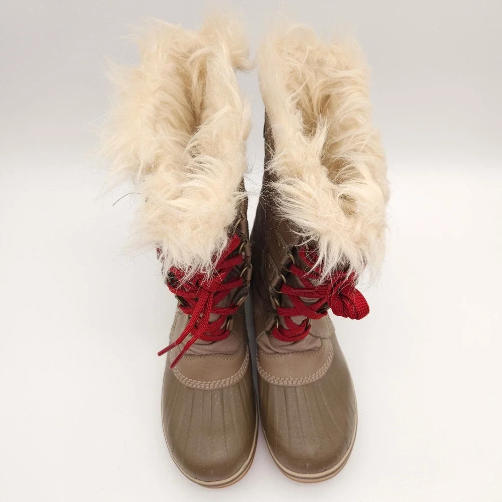 Sorel (Women's 7) Brown Tofino II Waterproof Winter Snow Rain Boots Faux Fur‎